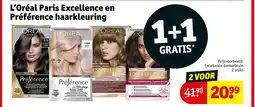 Kruidvat L'Oréal Paris Excellence en Préférence haarkleuring aanbieding
