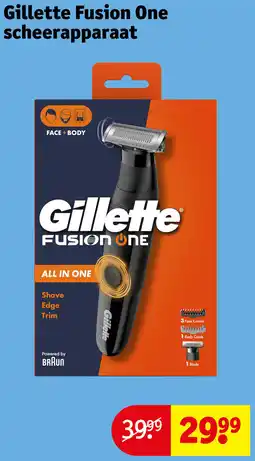 Kruidvat Gillette Fusion One scheerapparaat aanbieding