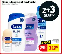 Kruidvat Sanex deodorant en douche aanbieding