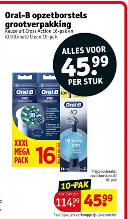 Kruidvat Oral-B opzetborstels grootverpakking aanbieding