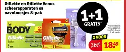 Kruidvat Gillette en Gillette Venus scheerapparaten en navulmesjes 8-pak aanbieding