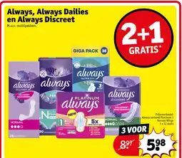 Kruidvat Always, Always Dailies en Always Discreet aanbieding
