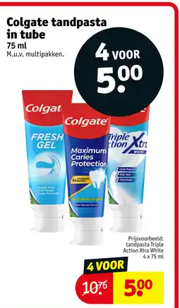 Kruidvat Colgate tandpasta in tube aanbieding