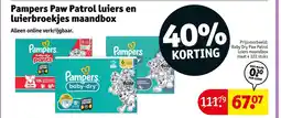Kruidvat Pampers Paw Patrol luiers en luierbroekjes maandbox aanbieding