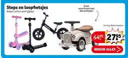 Kruidvat Steps en loopfietsjes aanbieding