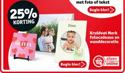 Kruidvat Kruidvat Merk fotocadeaus en wanddecoratie aanbieding