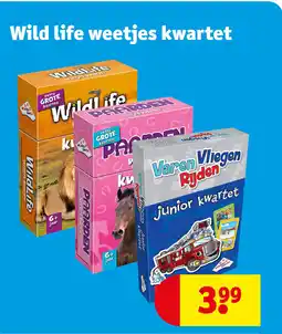 Kruidvat Wild life weetjes kwartet aanbieding