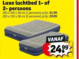 Kruidvat Luxe luchtbed 1 of 2 persoons aanbieding