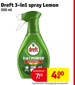 Kruidvat Dreft 3 in1 spray Lemon aanbieding