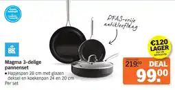 Albert Heijn Magma 3-delige pannenset aanbieding