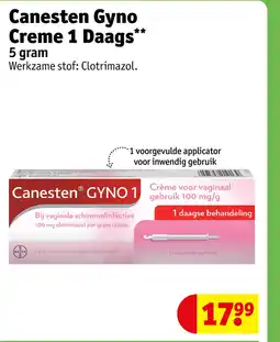 Kruidvat Canesten Gyno Creme 1 Daags aanbieding