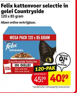 Kruidvat Felix kattenvoer selectie in gelei Countryside aanbieding
