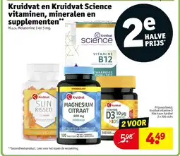 Kruidvat Kruidvat en Kruidvat Science vitaminen, mineralen en supplementen aanbieding