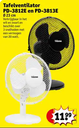 Kruidvat Tafelventilator PD-3812E en PD-3813E aanbieding
