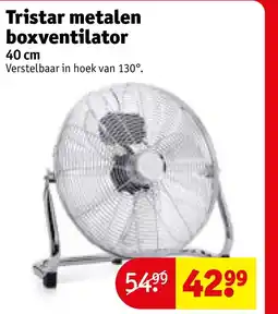 Kruidvat Tristar metalen boxventilator aanbieding