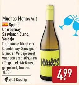 ALDI Muchas Manos wit aanbieding