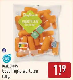ALDI Daylicious Geschrapte wortelen aanbieding