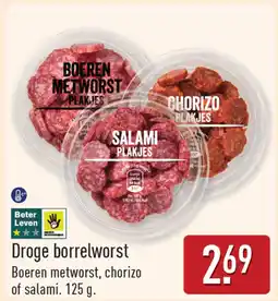 ALDI Droge borrelworst aanbieding