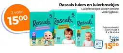 Trekpleister Rascals luiers en luierbroekjes aanbieding