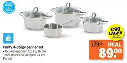 Albert Heijn Purity 4-delige pannenset aanbieding