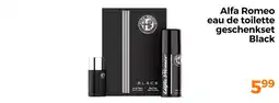 Trekpleister Alfa romeo eau de toilette geschenkset black aanbieding
