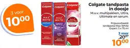 Trekpleister Colgate tandpasta in doosje aanbieding