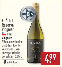 ALDI El Árbol Reserva Viognier aanbieding