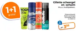 Trekpleister Gillette scheergel en schuim aanbieding