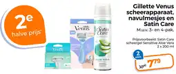 Trekpleister Gillette Venus scheerapparaat, navulmesjes en Satin Care aanbieding