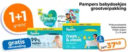 Trekpleister Pampers babydoekjes grootverpakking aanbieding