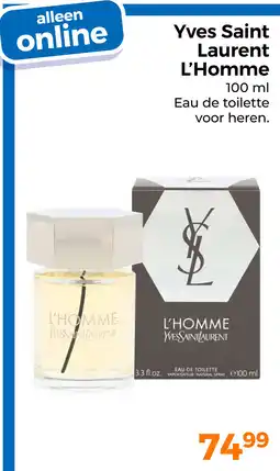 Trekpleister Yves Saint Laurent L'Homme aanbieding