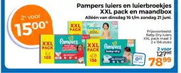Trekpleister Pampers luiers en luierbroekjes XXL pack en maandbox aanbieding