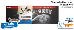 Trekpleister Sheba kattenvoer in saus Vis aanbieding