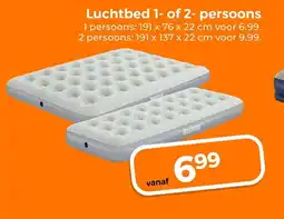 Trekpleister Luchtbed 1 of 2 persoons aanbieding