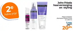 Trekpleister John Frieda haarverzorging en styling aanbieding