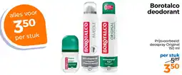 Trekpleister Borotalco deodorant aanbieding