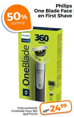 Trekpleister Philips One Blade Face en First Shave aanbieding