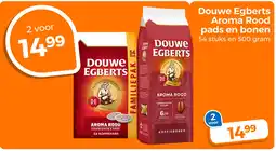 Trekpleister Douwe Egberts Aroma Rood pads en bonen aanbieding