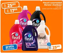 Trekpleister Fleuril wasmiddel Renew vloeibaar aanbieding