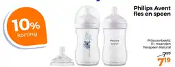Trekpleister Philips Avent fles en speen aanbieding
