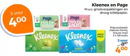 Trekpleister Kleenex en Page aanbieding