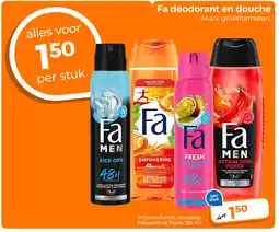 Trekpleister Fa deodorant en douche aanbieding