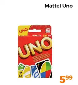 Trekpleister Mattel Uno aanbieding