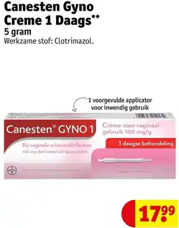 Kruidvat Canesten Gyno Creme 1 Daags aanbieding