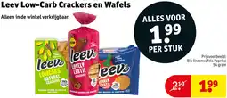 Kruidvat Leev Low-Carb Crackers en Wafels aanbieding