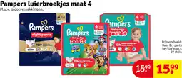 Kruidvat Pampers luierbroekjes maat 4 aanbieding