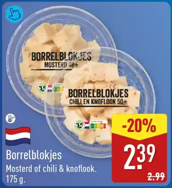 ALDI Borrelblokjes aanbieding