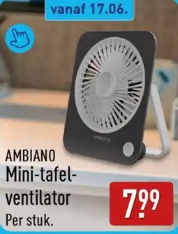ALDI Ambiano Mini tafel Ventilator aanbieding