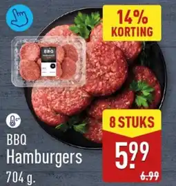 ALDI BBQ Hamburgers aanbieding