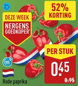 ALDI Rode Paprika aanbieding